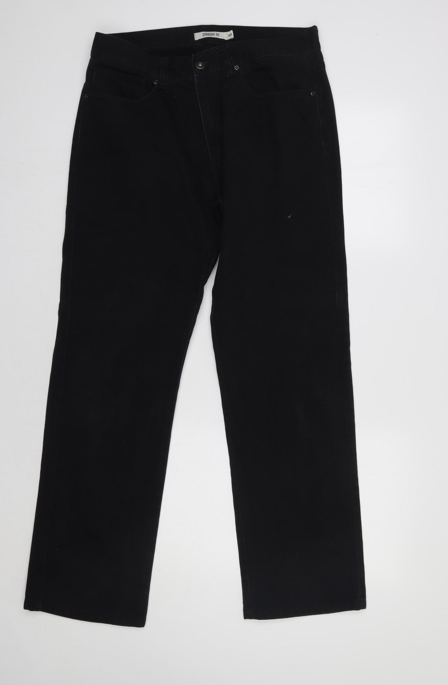 TU Mens Black   Straight Jeans Size 34 L32 in