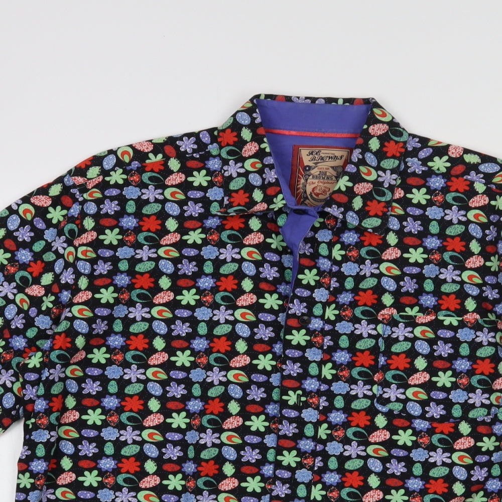 Joe Browns Mens Multicoloured Floral Cotton  Button-Up Size L Collared
