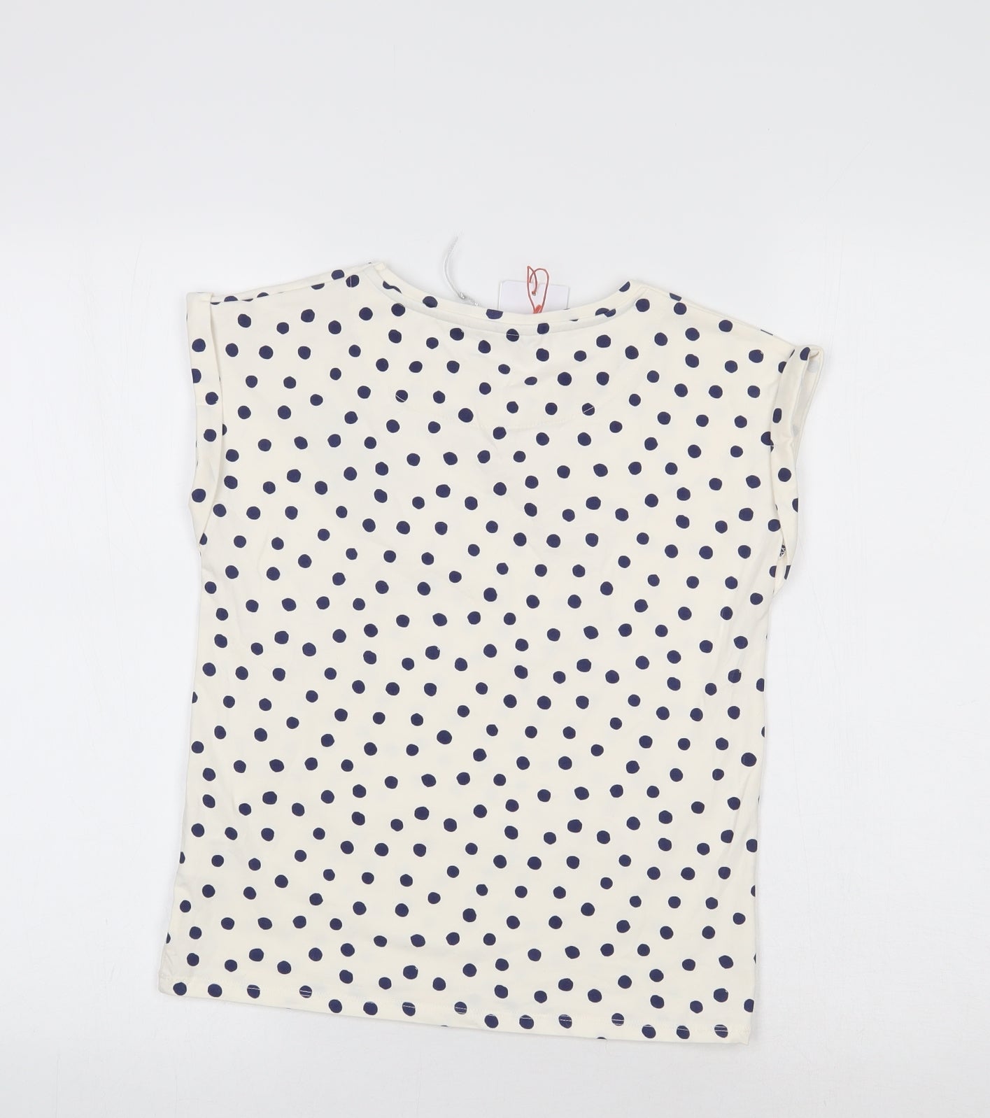 John Lewis Girls White Polka Dot  Basic Blouse Size 11 Years