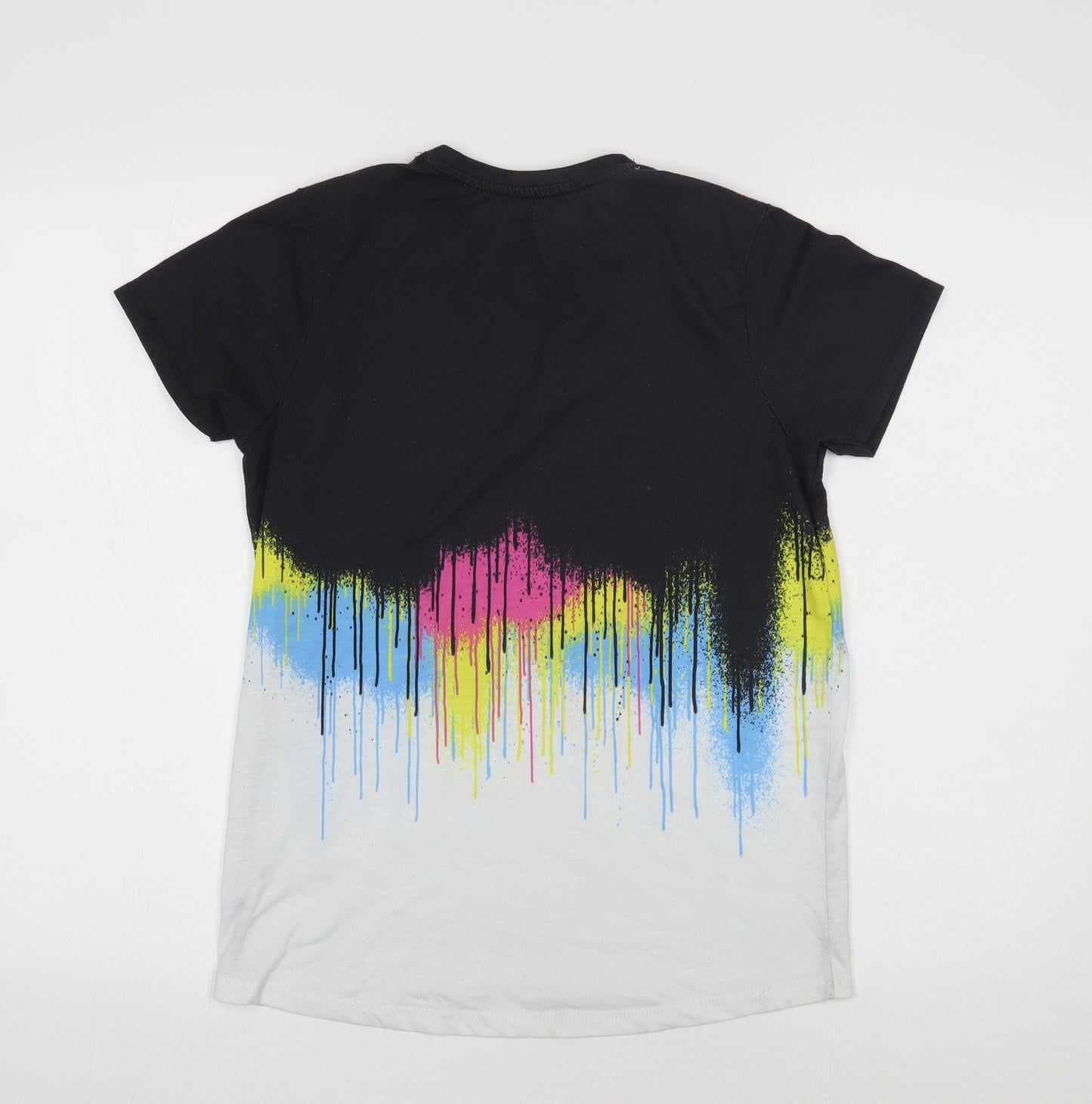 Primark Boys Black Geometric  Basic T-Shirt Size 11-12 Years