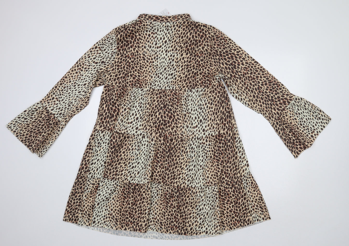 Preworn Womens Beige Animal Print  A-Line  Size M