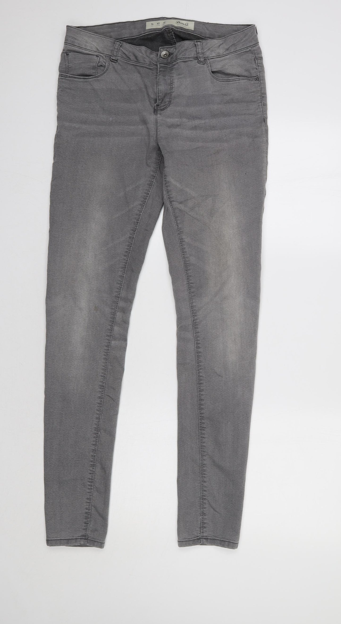 Primark Womens Grey   Skinny Jeans Size 14 L33 in