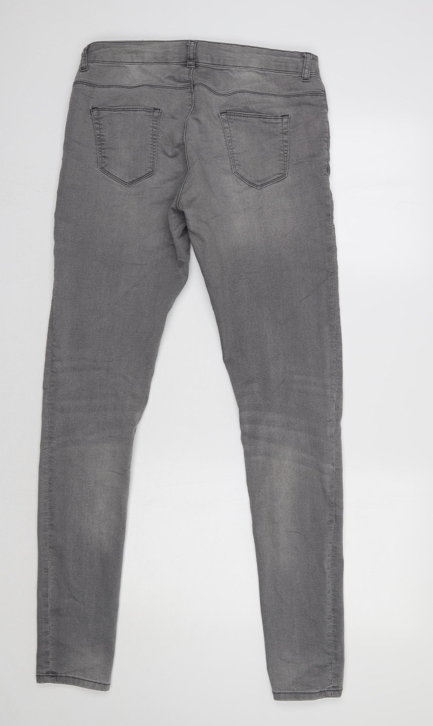 Primark Womens Grey   Skinny Jeans Size 14 L33 in