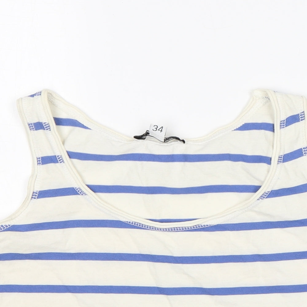 New Look Womens Multicoloured Striped  Cropped Tank Size 6