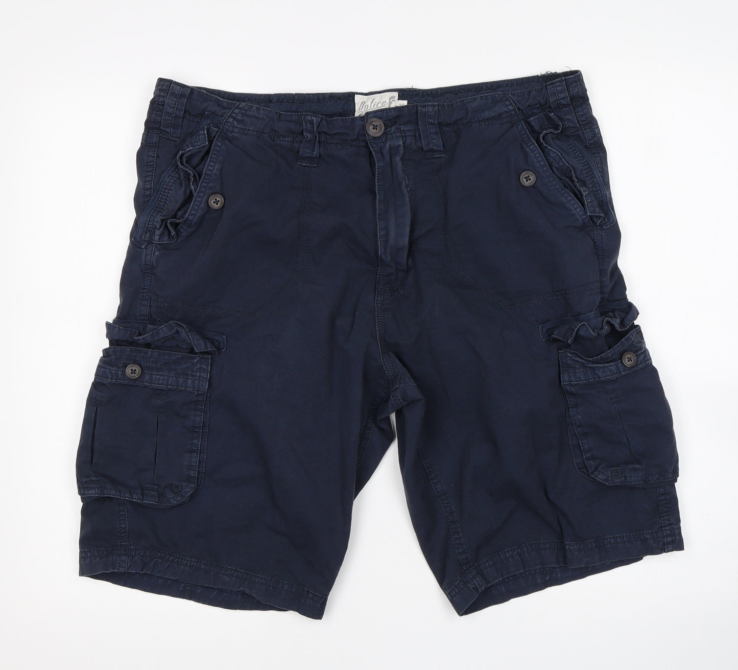 On Fire Mens Blue   Cargo Shorts Size 36