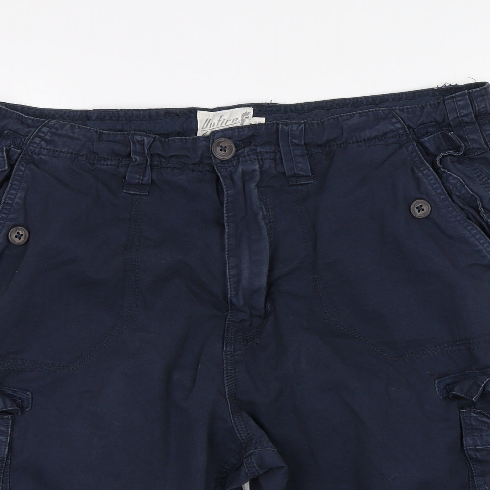 On Fire Mens Blue   Cargo Shorts Size 36