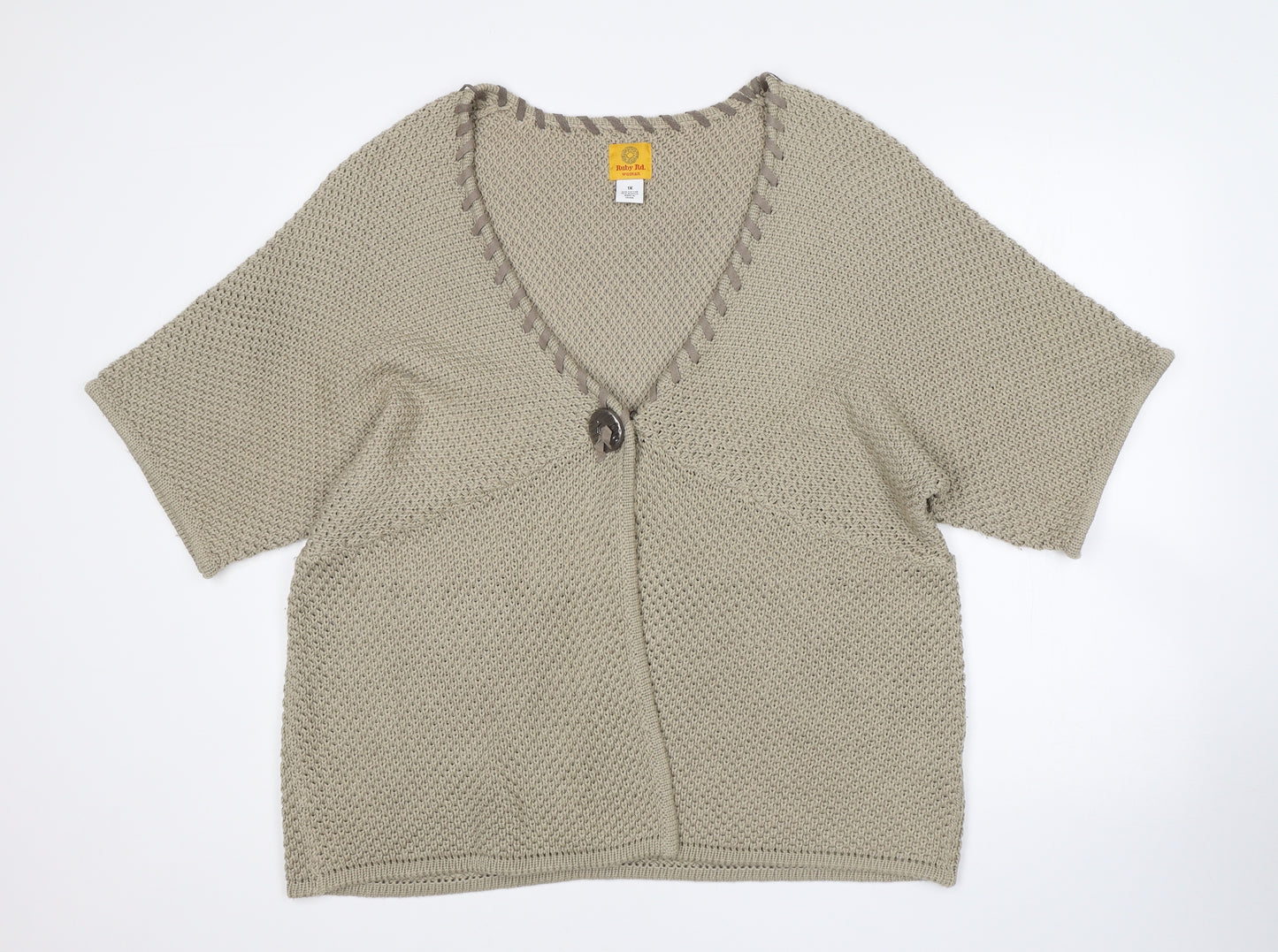 Ruby Rd Womens Beige   Cardigan Jumper Size XL