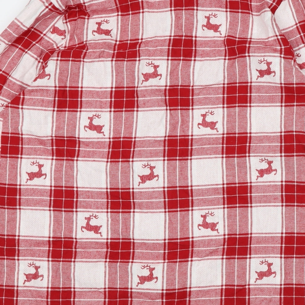 Primark Womens Multicoloured Plaid  Top Pyjama Top Size L  - Chrismas