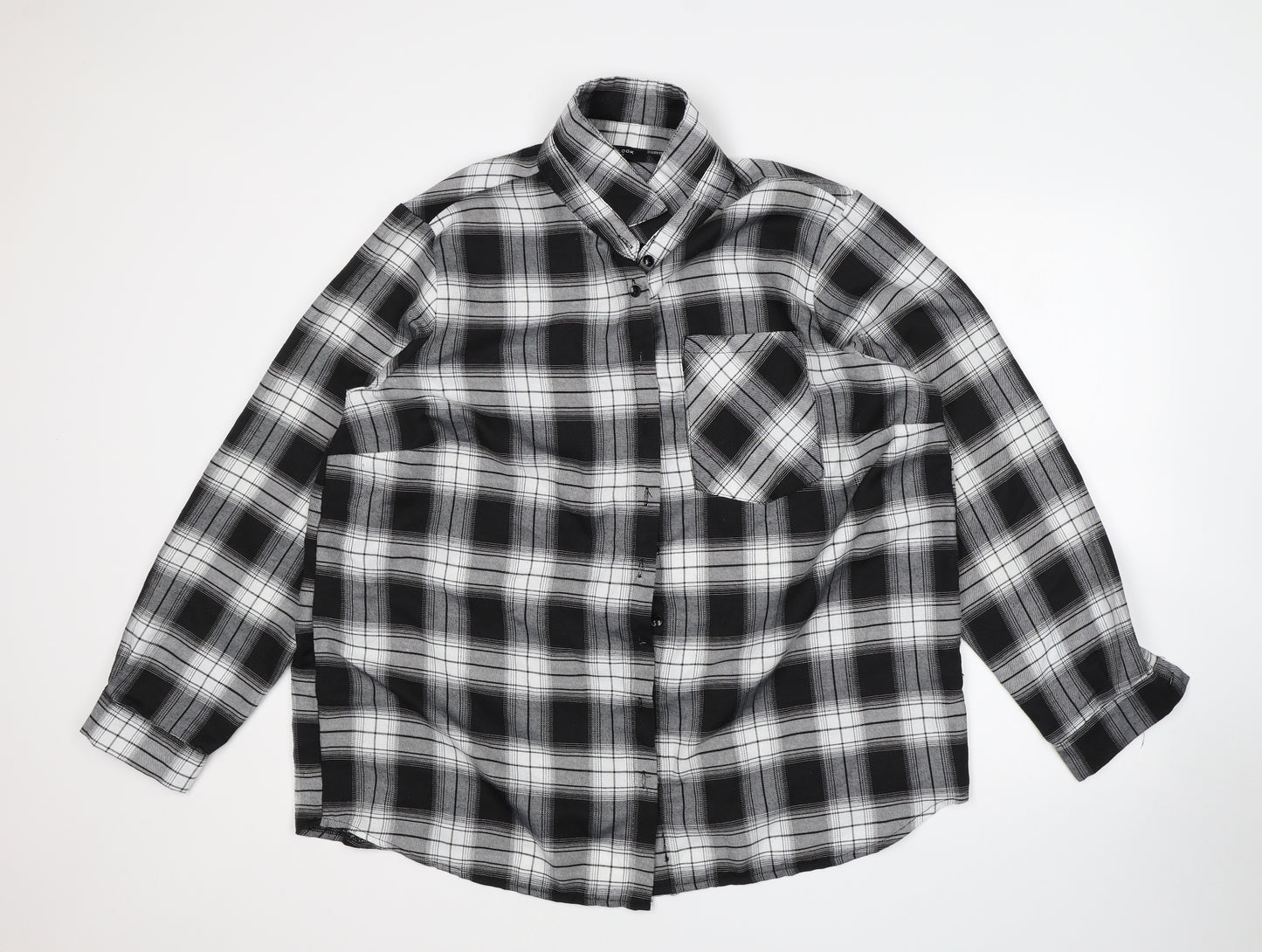 New Look Womens Multicoloured Plaid  Basic Button-Up Size 20