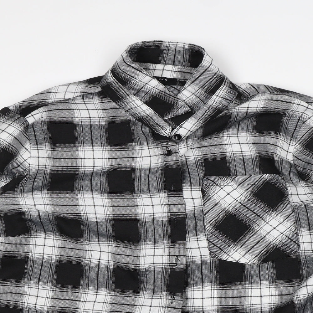 New Look Womens Multicoloured Plaid  Basic Button-Up Size 20