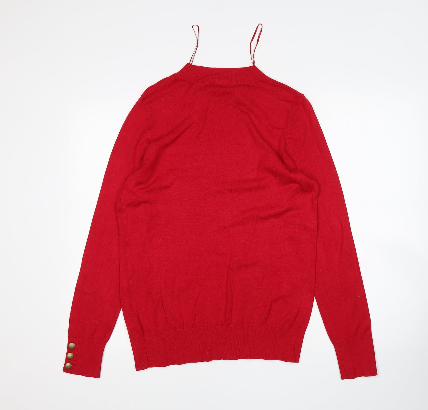 Wallis Womens Red   Pullover Jumper Size 14