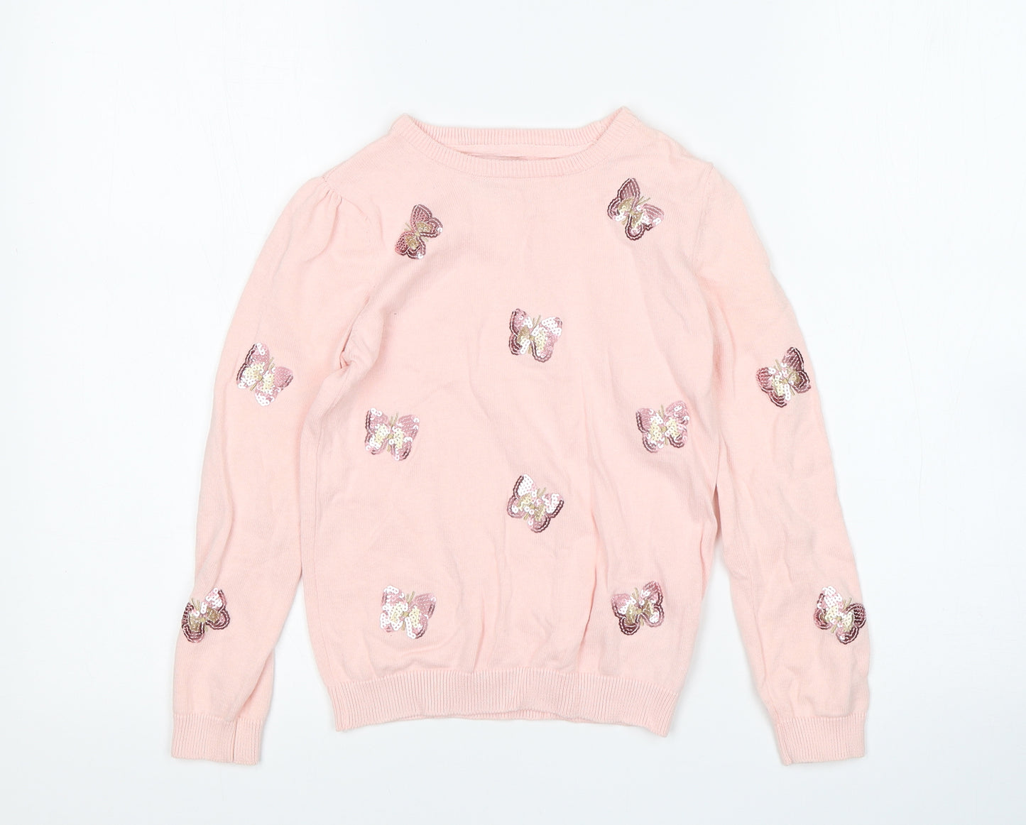 Primark Girls Pink   Pullover Jumper Size 7-8 Years
