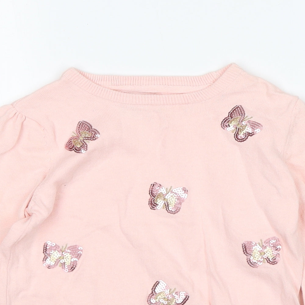 Primark Girls Pink   Pullover Jumper Size 7-8 Years