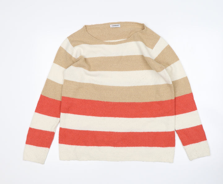 Damart Womens Multicoloured Striped Pullover Jumper Size 10
