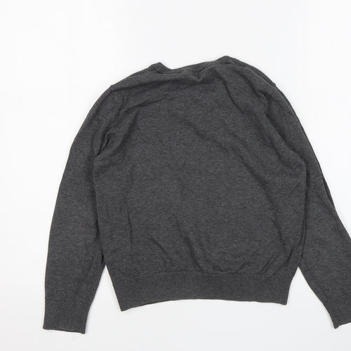 M&S Boys Grey   Pullover Jumper Size 8-9 Years  - School Wear