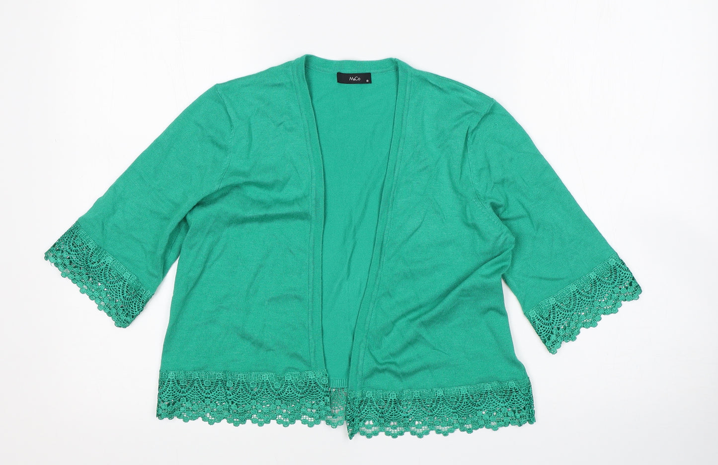 M&Co Womens Green   Cardigan Jumper Size 10