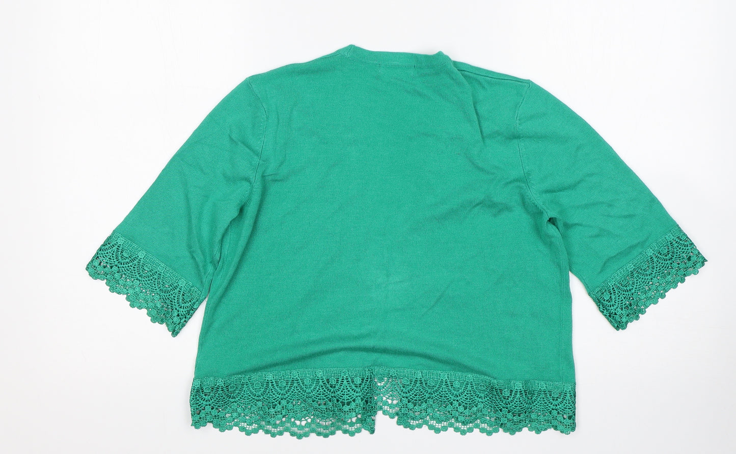 M&Co Womens Green   Cardigan Jumper Size 10