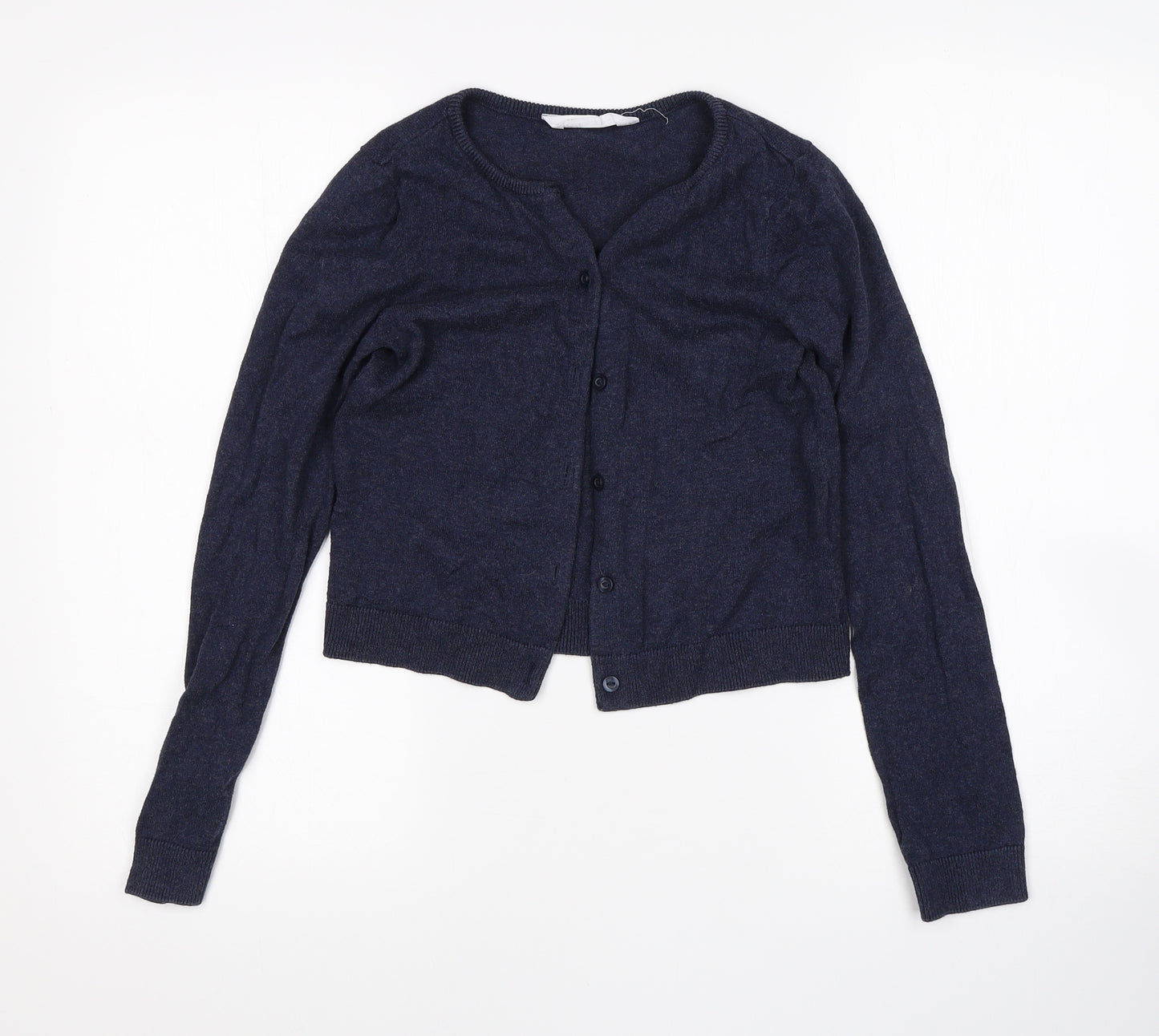 H&M Girls Blue   Cardigan Jumper Size 9-10 Years