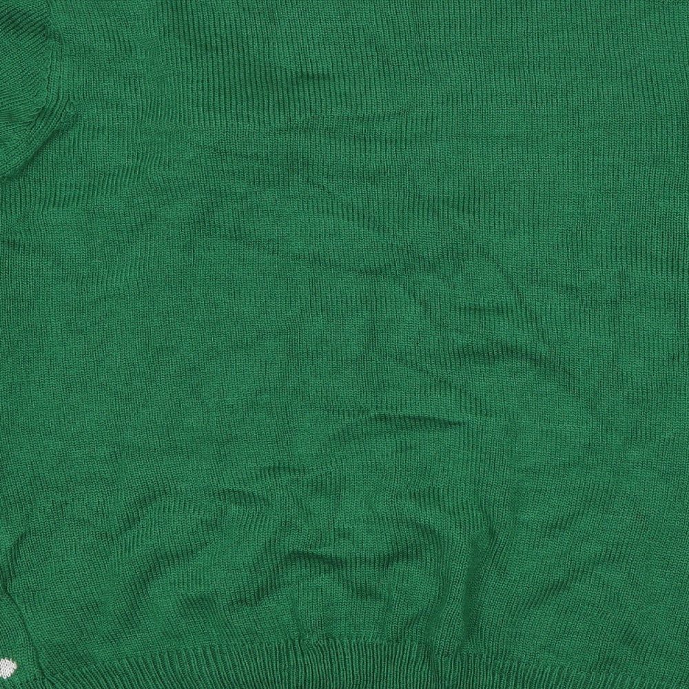 seasons greetings Mens Green   Pullover Jumper Size L  - Christmas