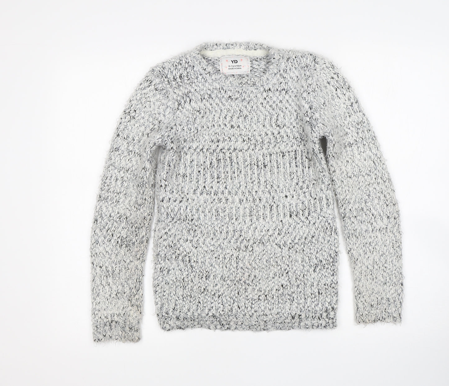 YD Girls Grey   Pullover Jumper Size 10-11 Years