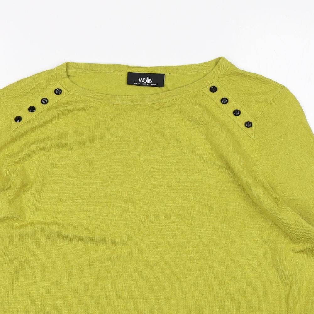 Wallis Womens Green   Pullover Jumper Size 14