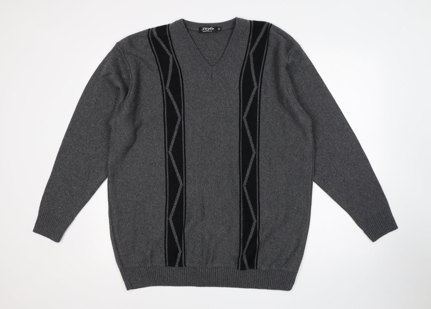 Stylo  Mens Grey   Pullover Jumper Size XL