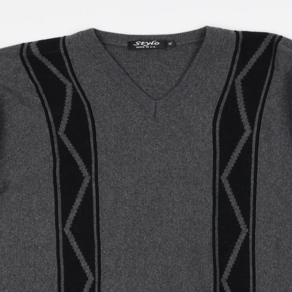 Stylo  Mens Grey   Pullover Jumper Size XL