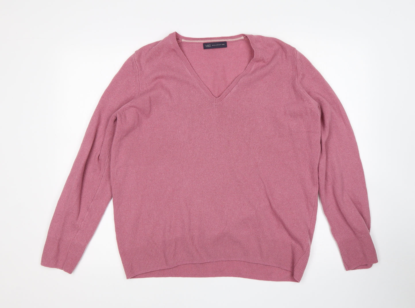 M&S Womens Pink   Pullover Jumper Size 18