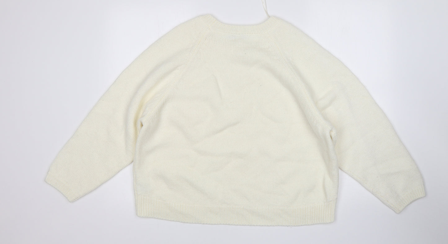 Per Una Womens Ivory   Pullover Jumper Size 16