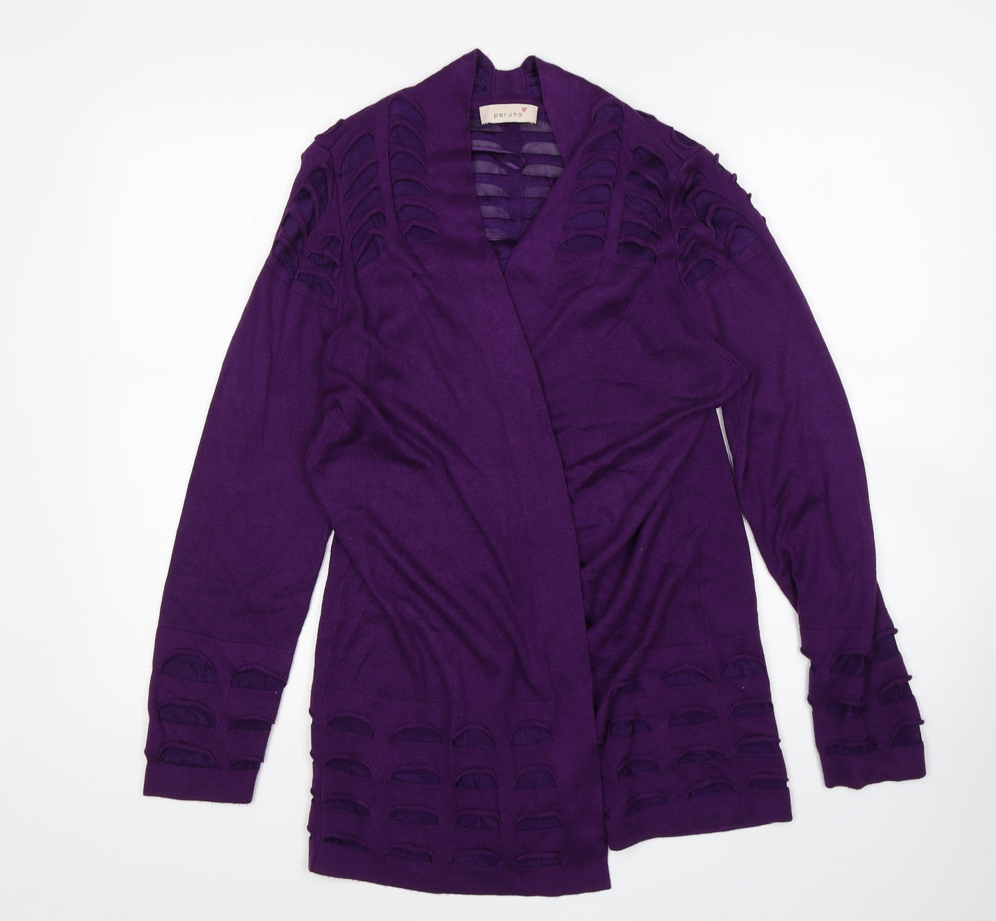 Per Una Womens Purple   Cardigan Jumper Size 14