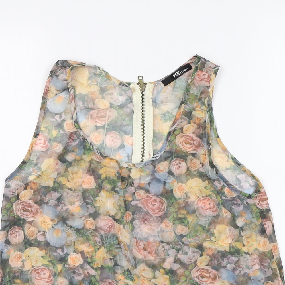 Jane Norman Womens Multicoloured Floral  Basic Blouse Size 8
