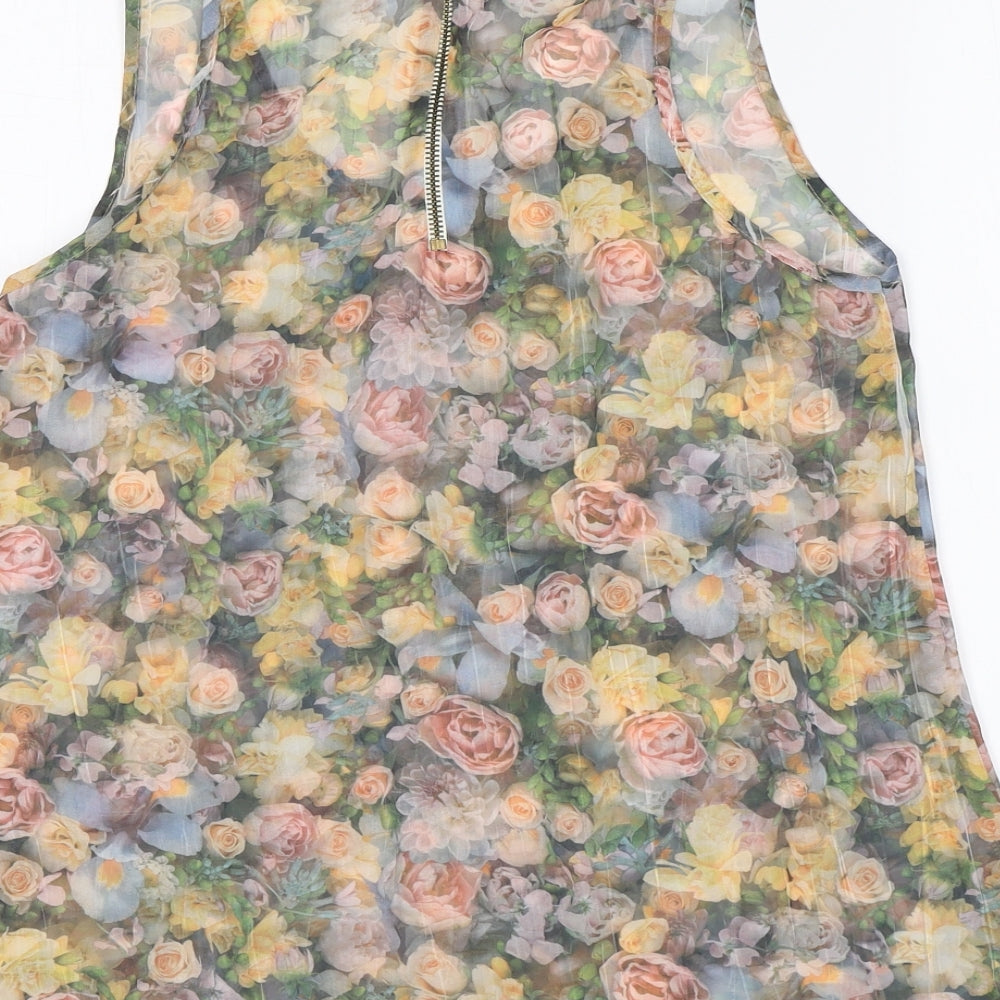 Jane Norman Womens Multicoloured Floral  Basic Blouse Size 8