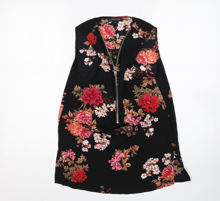 Cameo Rose Womens Multicoloured Floral  Basic Blouse Size 8
