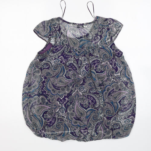 New Look Womens Multicoloured Paisley  Basic Blouse Size 8