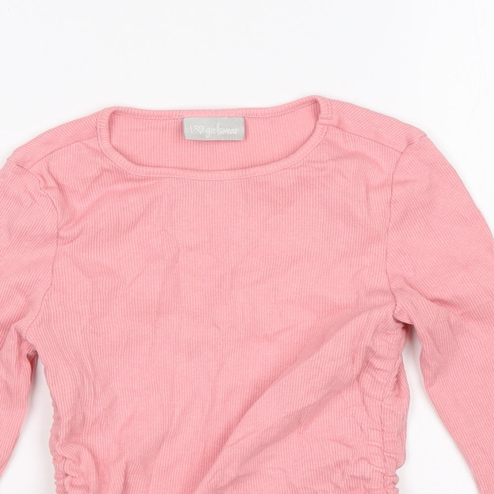 Matalan Girls Pink   Basic T-Shirt Size 7 Years