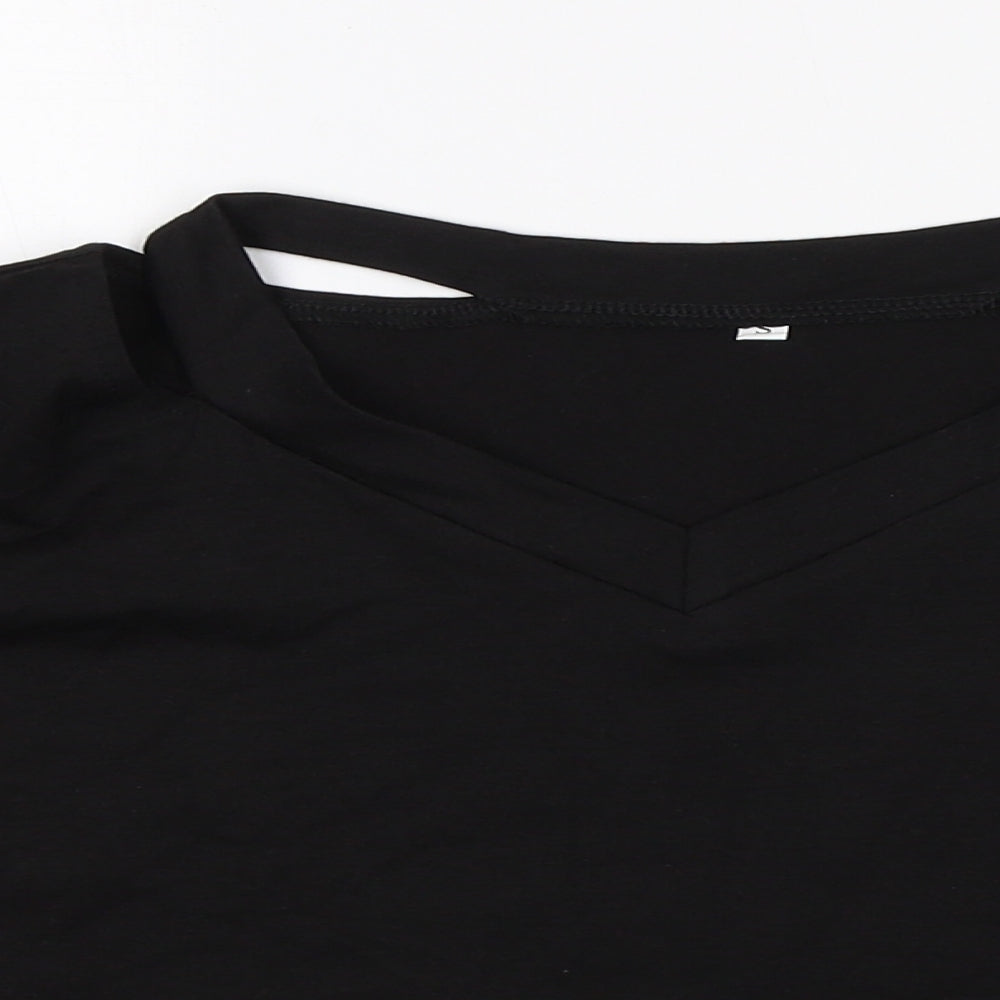 Shein  Womens Black   Cropped T-Shirt Size S
