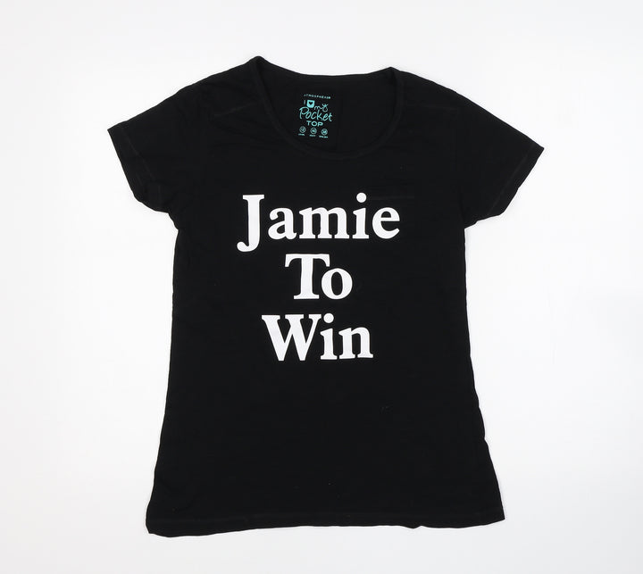 Atmosphere Womens Black   Basic T-Shirt Size 12