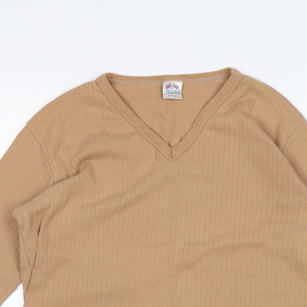 Shaltex Womens Brown   Basic T-Shirt Size M
