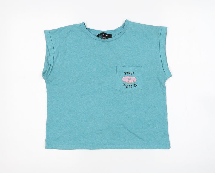 Atmosphere Womens Green Basic T-Shirt Size 6
