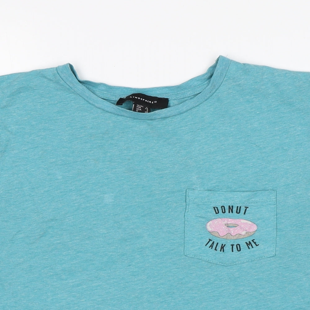 Atmosphere Womens Green   Basic T-Shirt Size 6