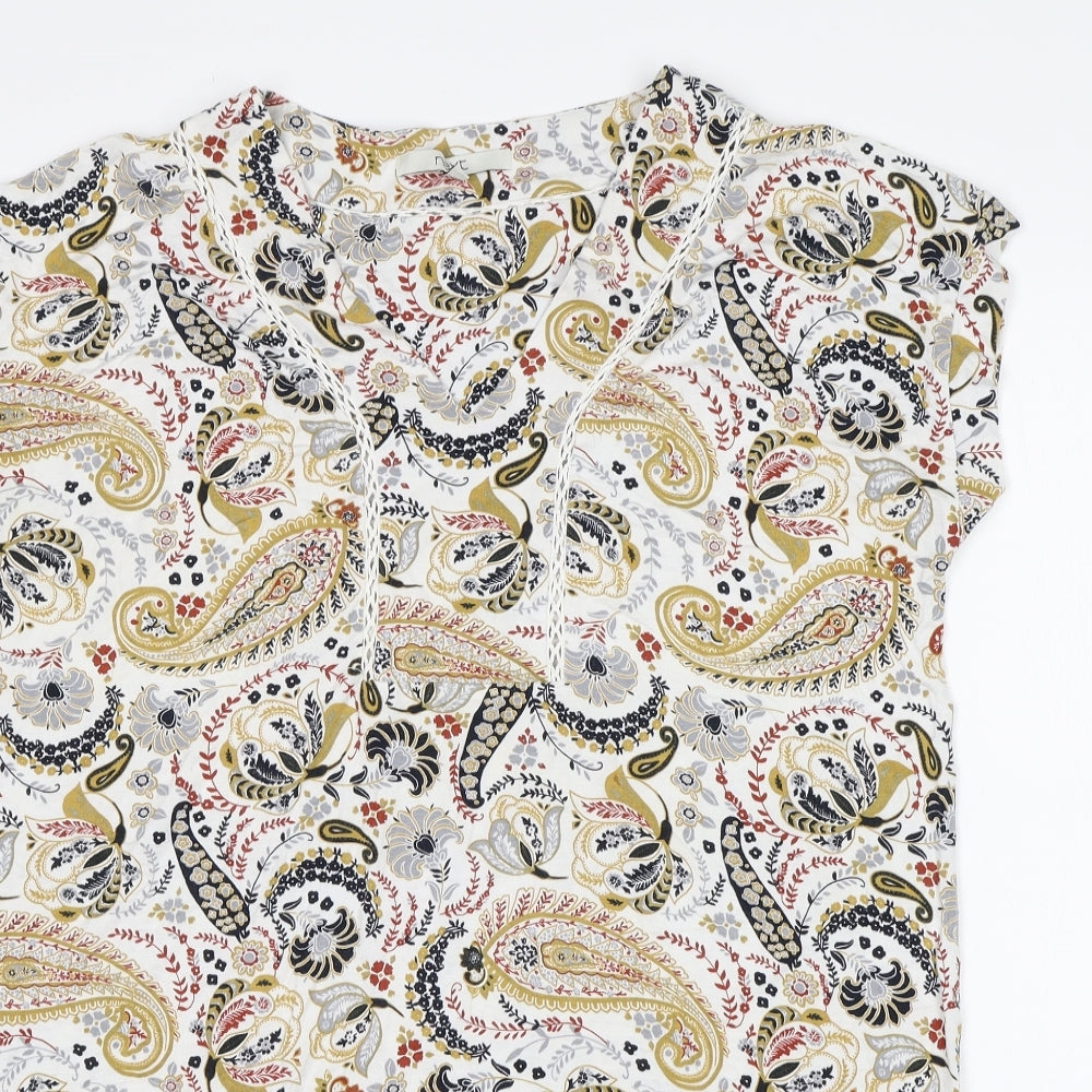 NEXT Womens Multicoloured Paisley  Basic T-Shirt Size 14