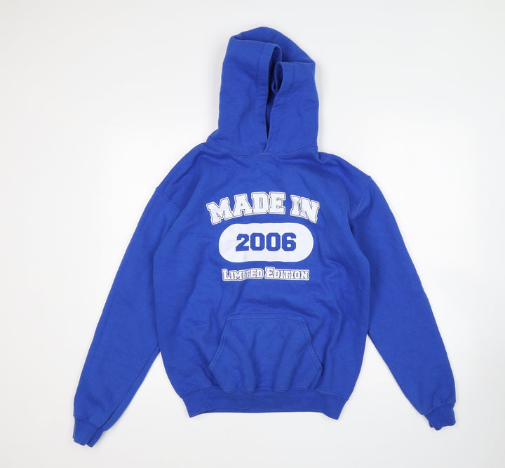 Gildan Boys Blue Pullover Hoodie Size XL - Made In 2006
