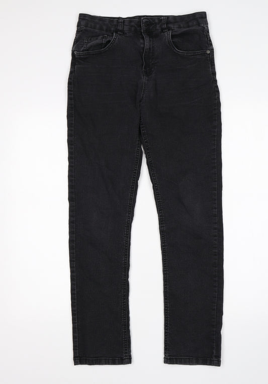 Bluezoo Boys Black  Cotton Skinny Jeans Size 14 Years  Regular
