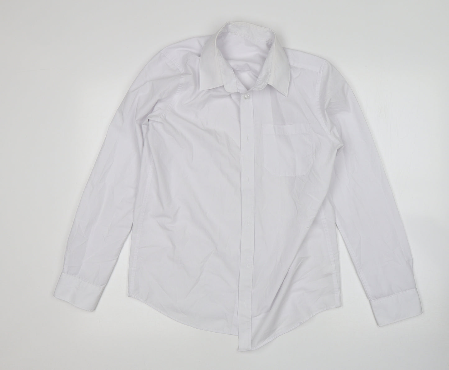 F&F Boys White   Basic Button-Up Size 13-14 Years  - School wear