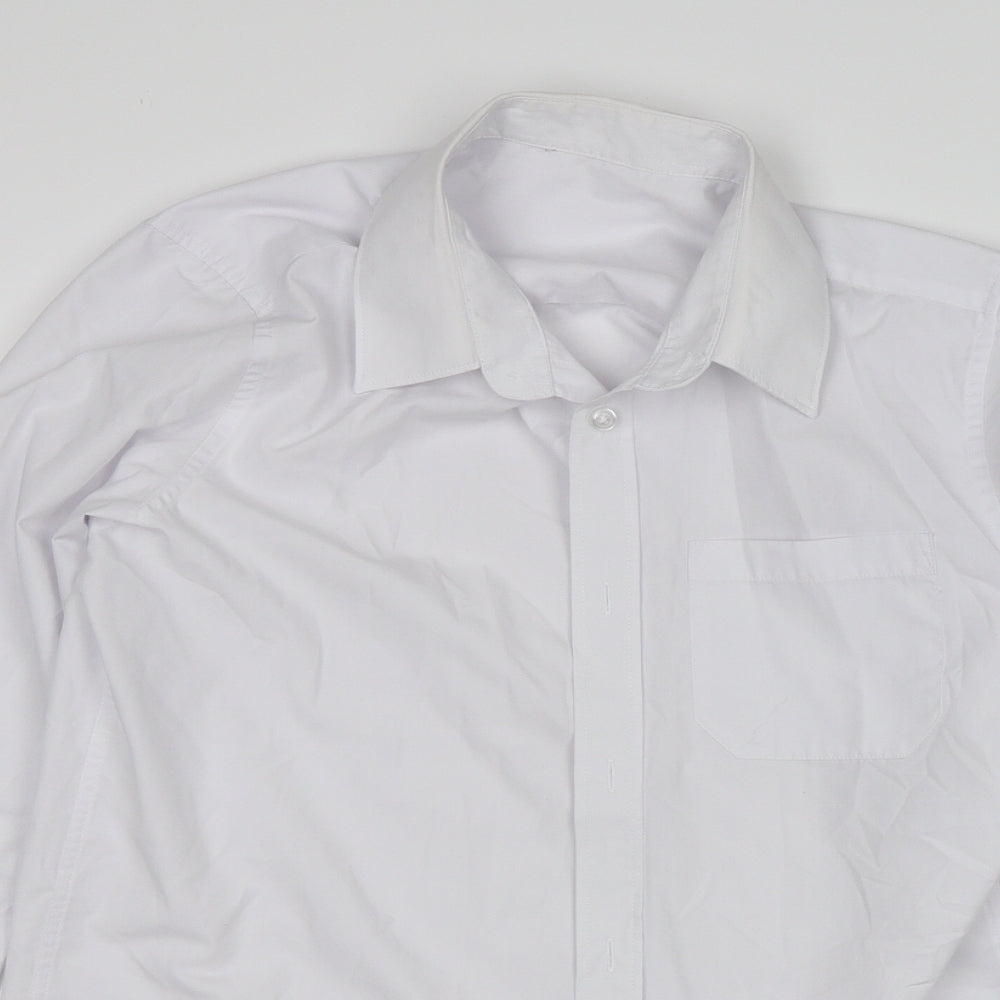 F&F Boys White   Basic Button-Up Size 13-14 Years  - School wear