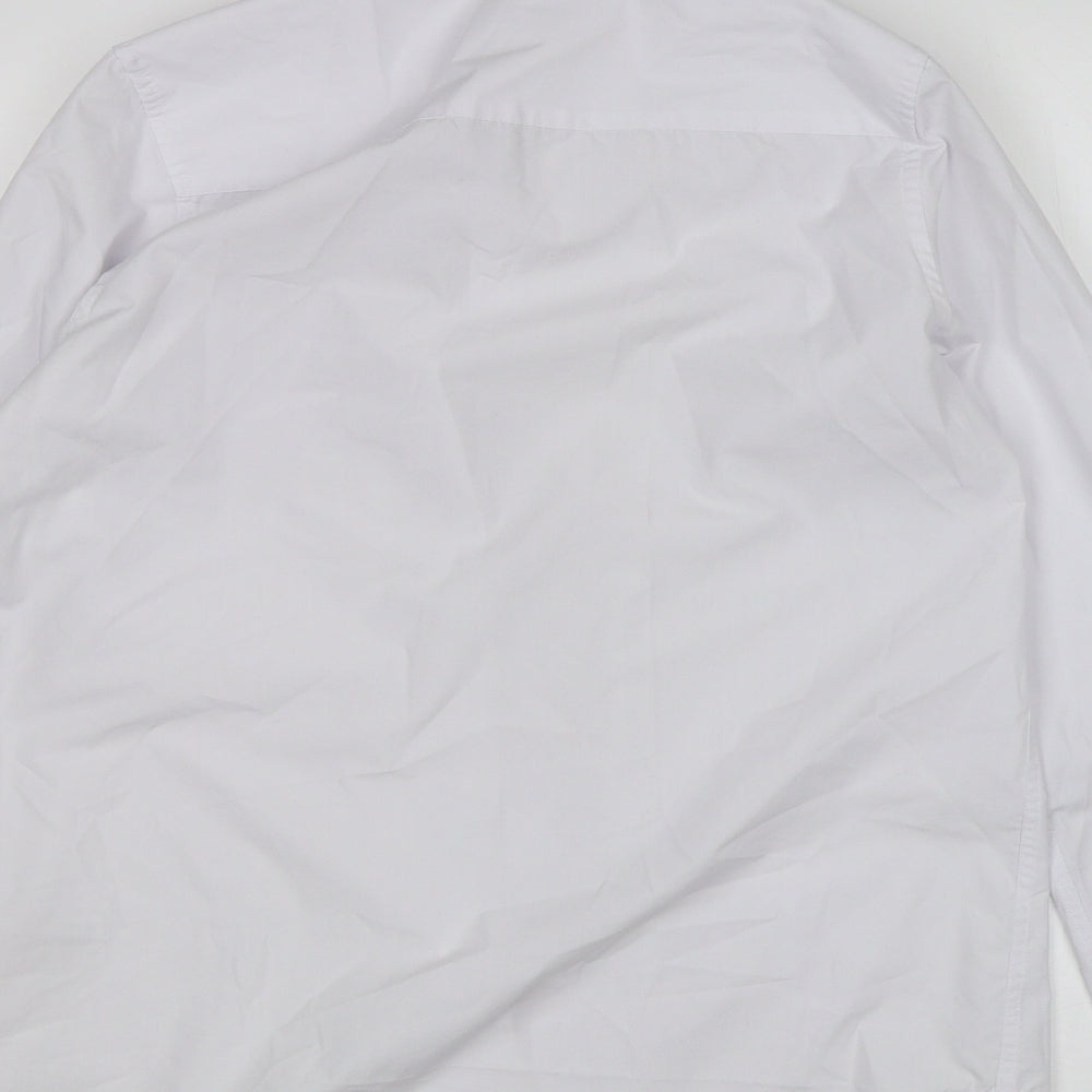 F&F Boys White   Basic Button-Up Size 13-14 Years  - School wear