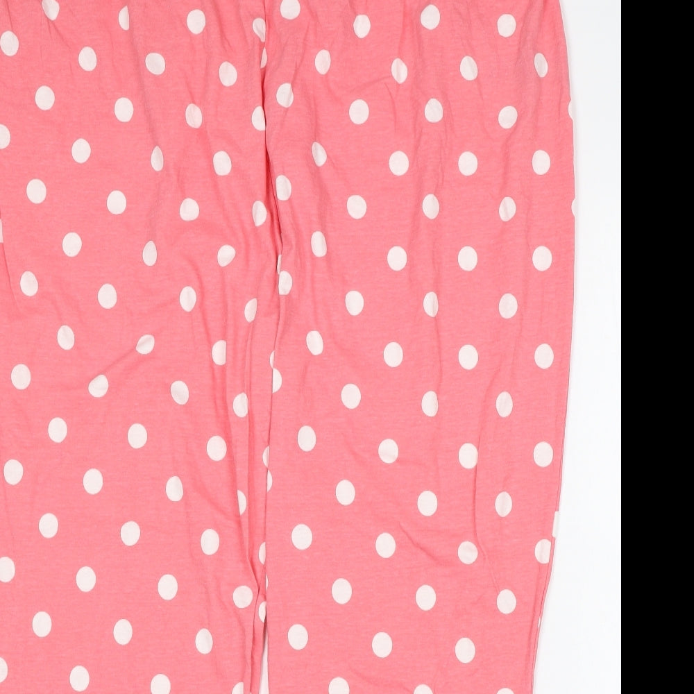 Preworn Womens Pink Polka Dot   Pyjama Pants Size 24