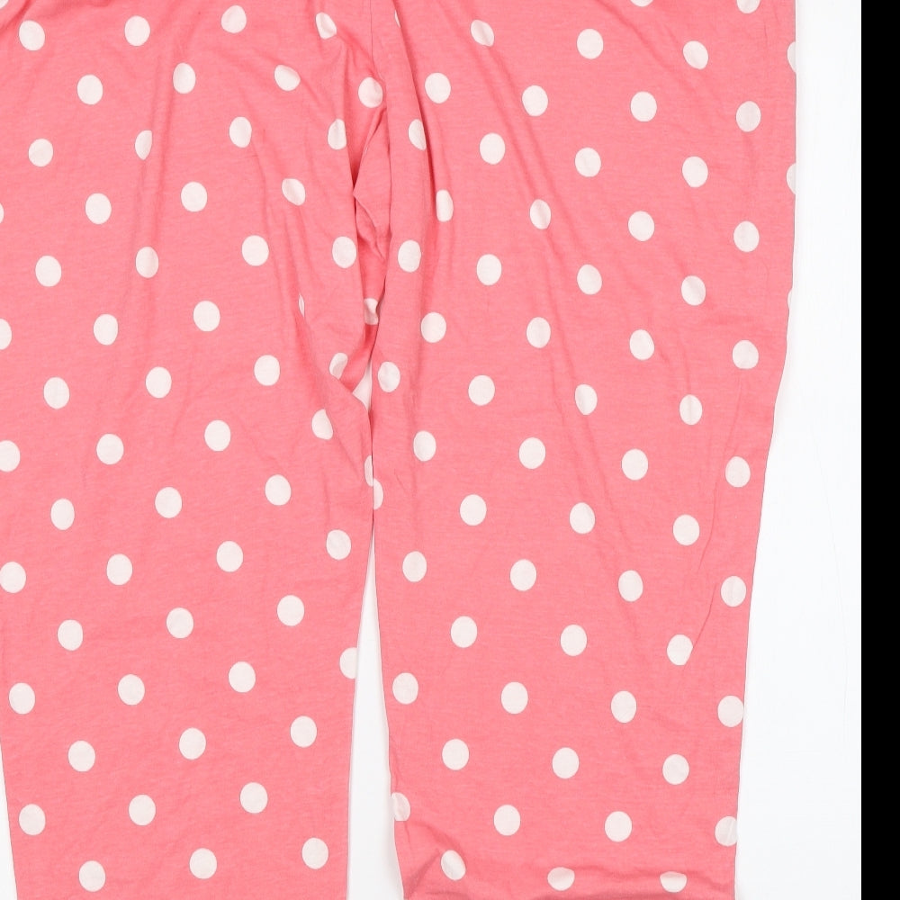 Preworn Womens Pink Polka Dot   Pyjama Pants Size 24