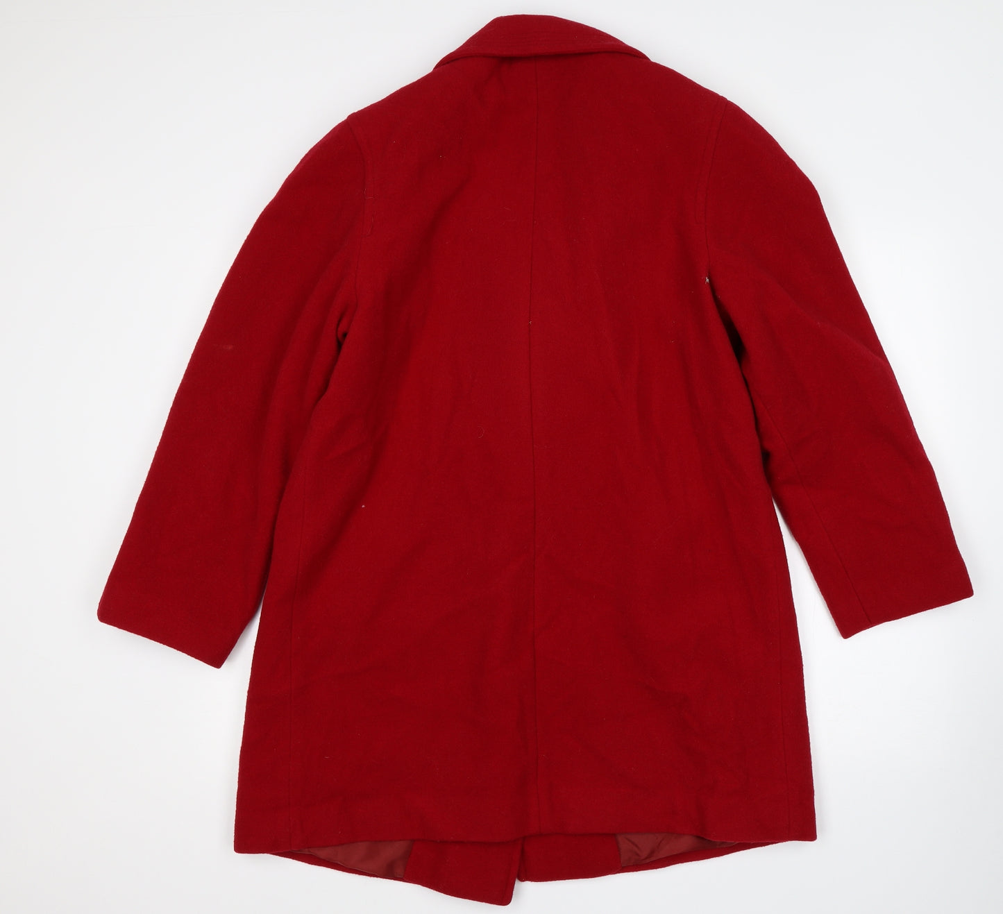 Preworn Womens Red   Overcoat Coat Size 14