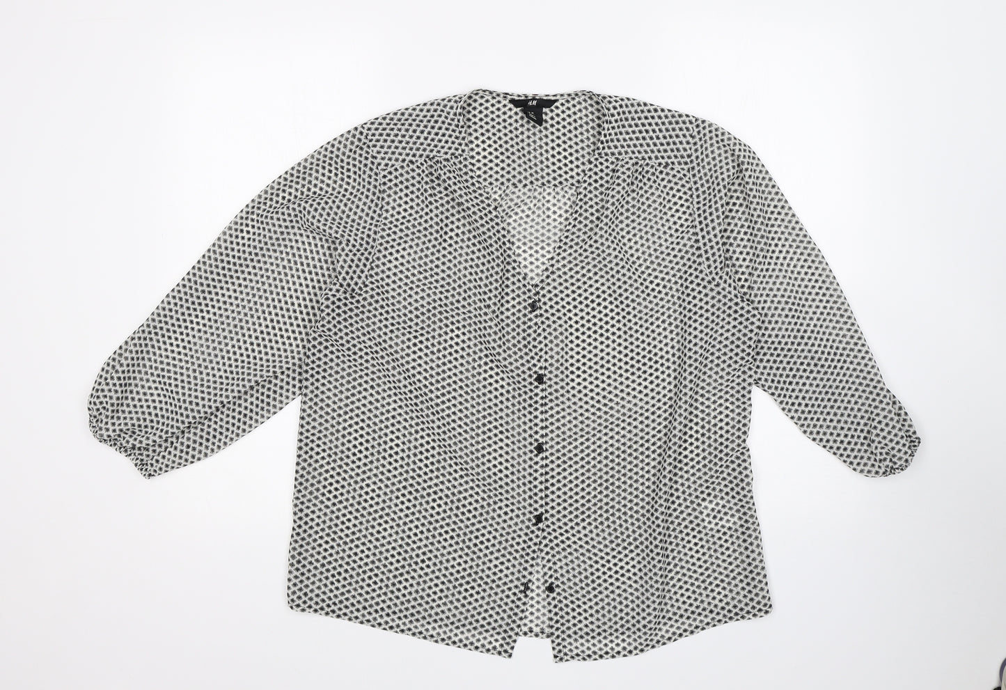 H&M Womens Multicoloured Polka Dot  Basic Blouse Size 8